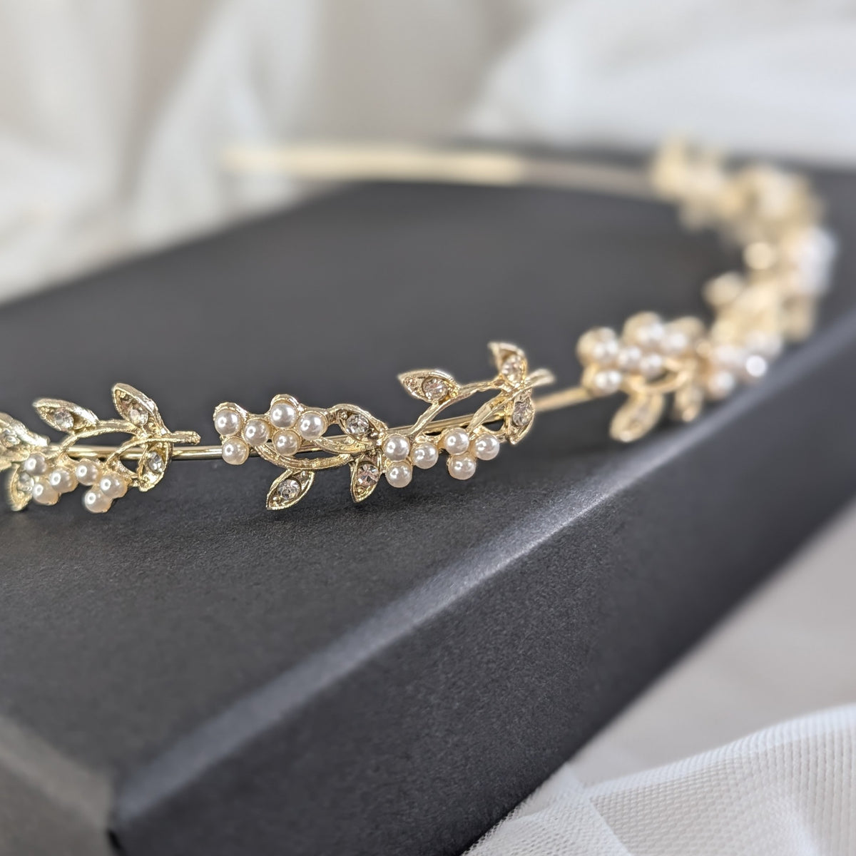 Gold Leaf Bridal Headband