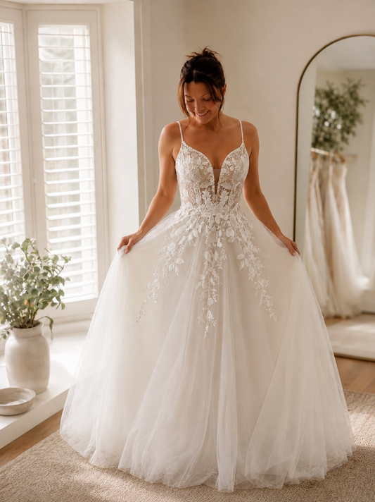 Annabelle ~ Fit & Flare Wedding Gown