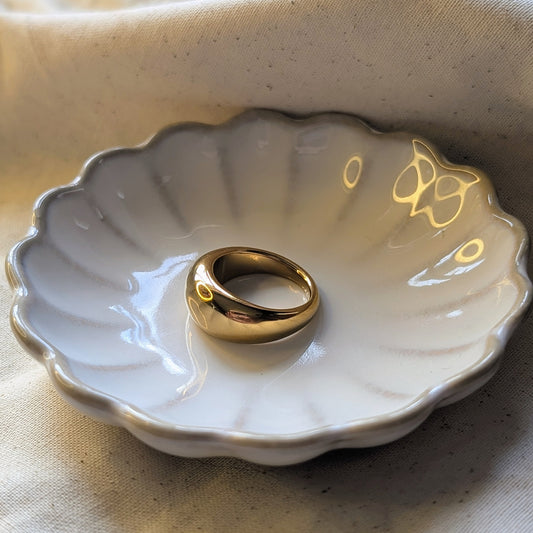 POLISHED GOLD DOME RING