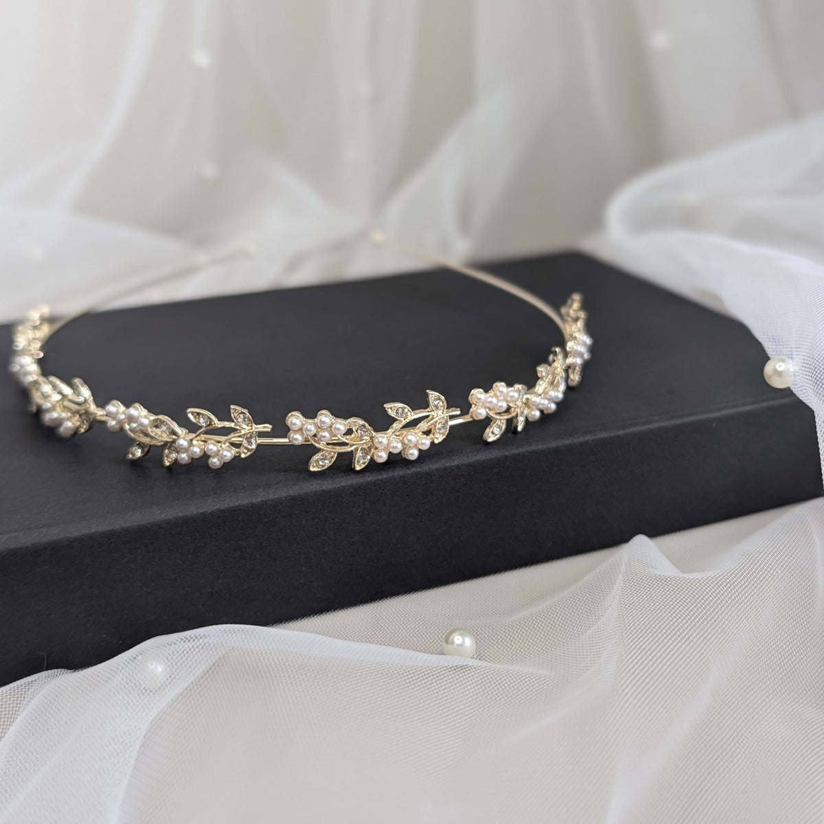 Gold Leaf Bridal Headband