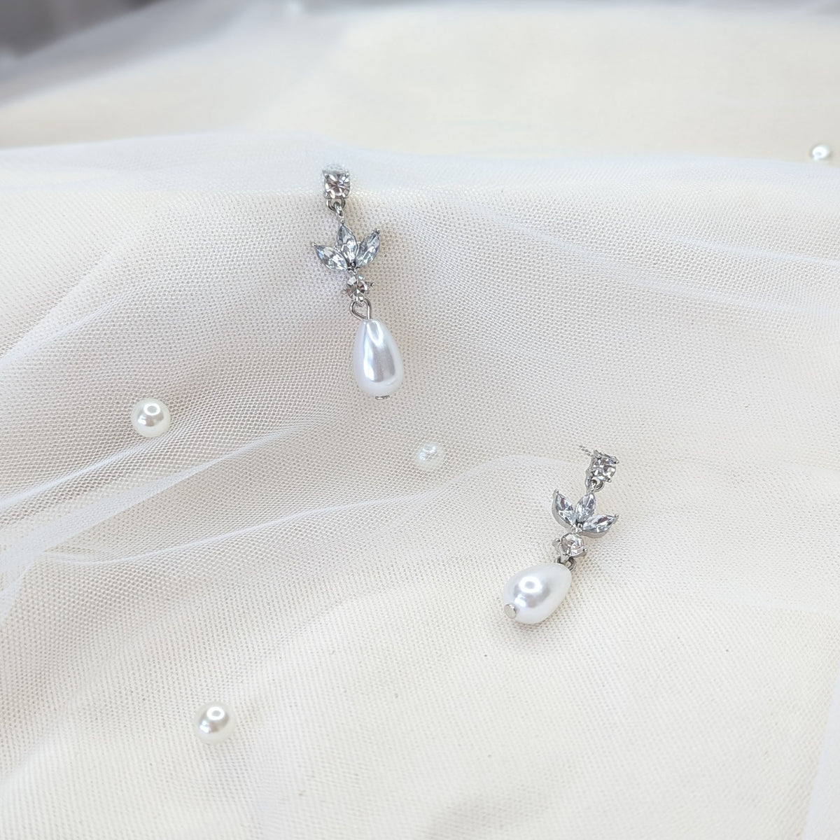 Pearl Blossom Droplet Earrings