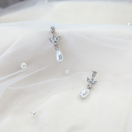Pearl Blossom Droplet Earrings