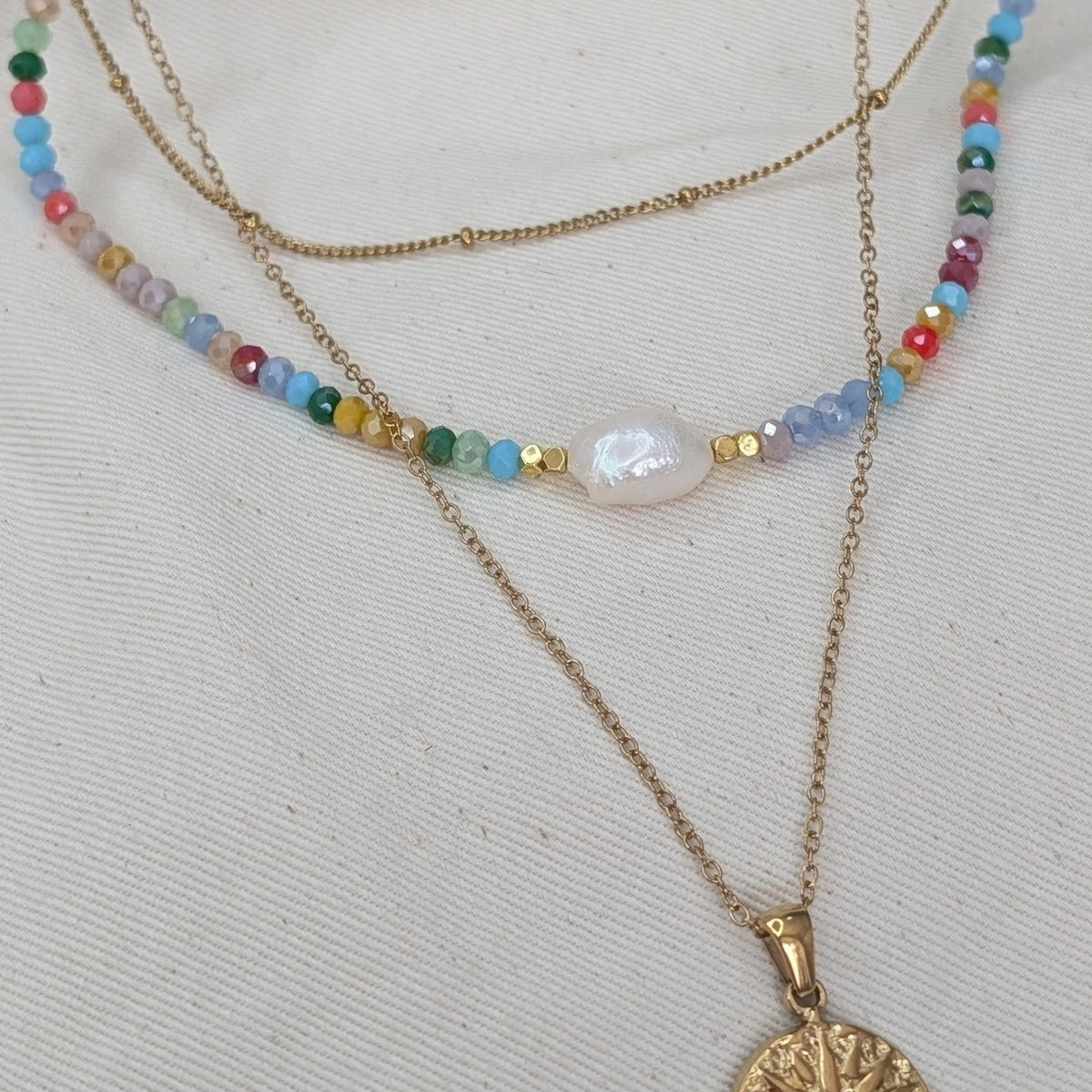 RAINBOW PEARL CHOKER