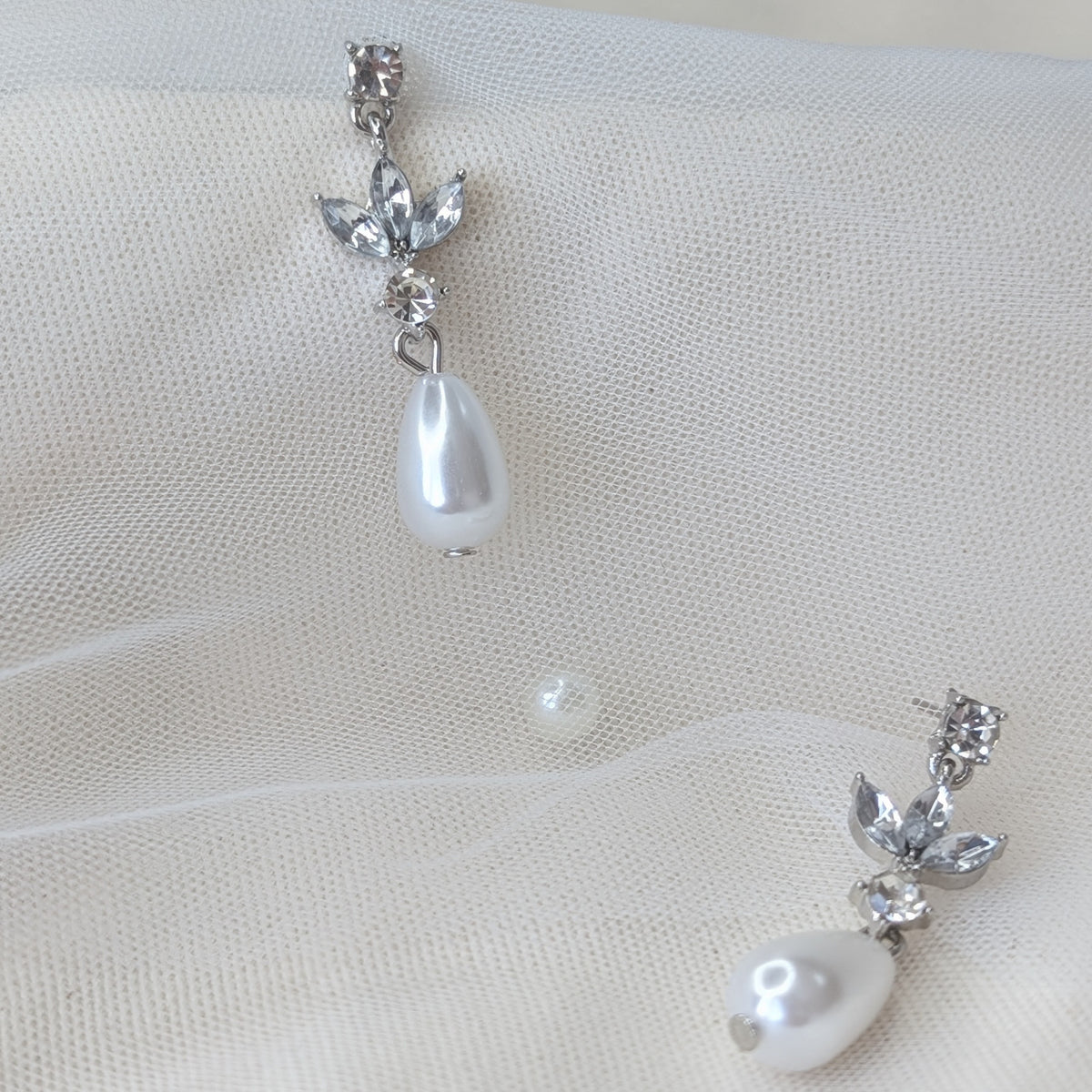 Pearl Blossom Droplet Earrings