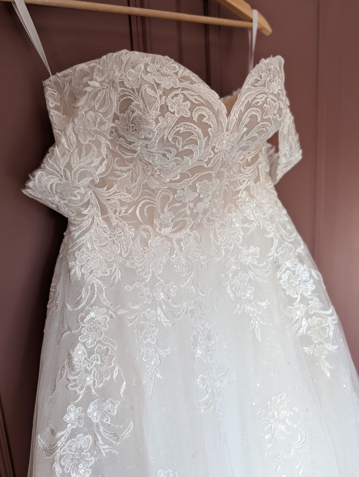Abigail ~ Off The Shoulder Princess Wedding Gown