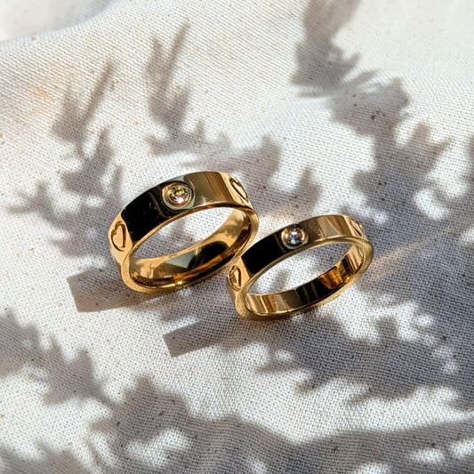 CRYSTAL HEART RING 4 MM