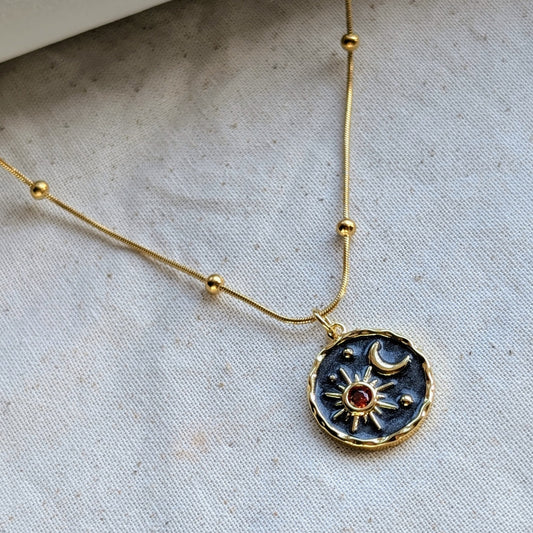 SOLAR ECLIPSE PENDANT NECKLACE